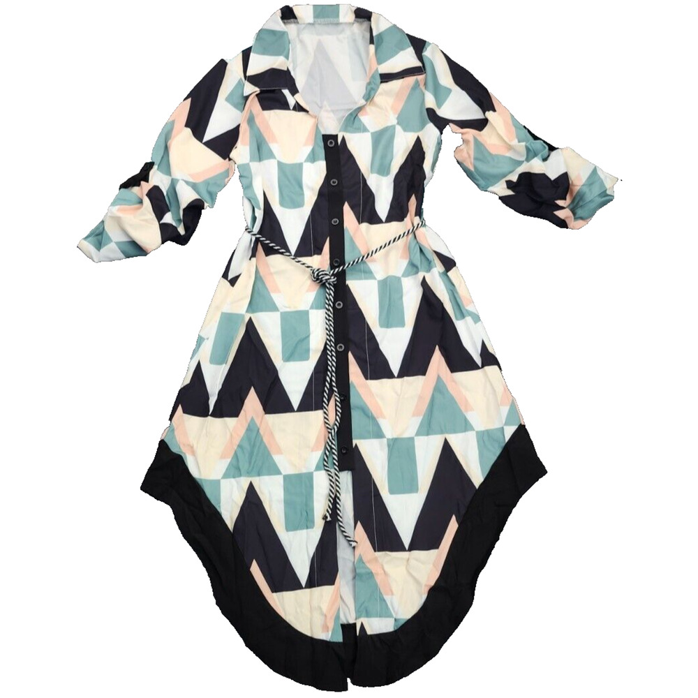 Flowy Dress Summer Style Print Casual Cocktail Dresses Large